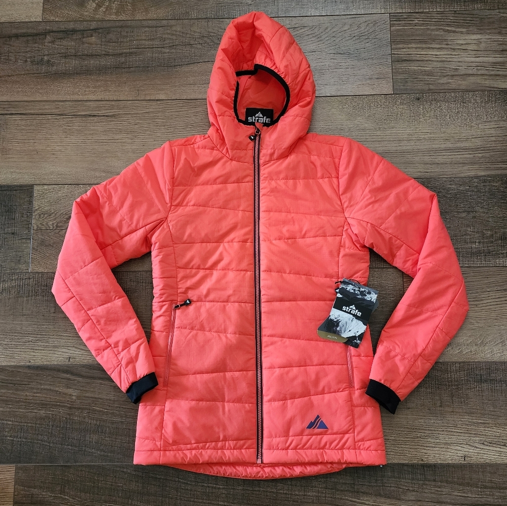 STRAFE Incubator Hooded Jacket Hot Coral Women's Size Small